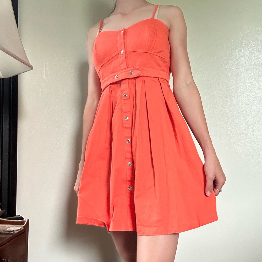 Orange Y2K Statement Dress